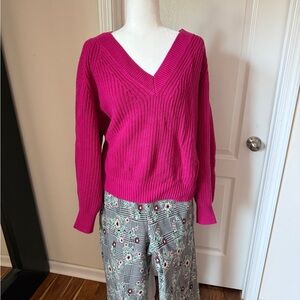 a new day Women's V-Neck Sweater - Fuchsia